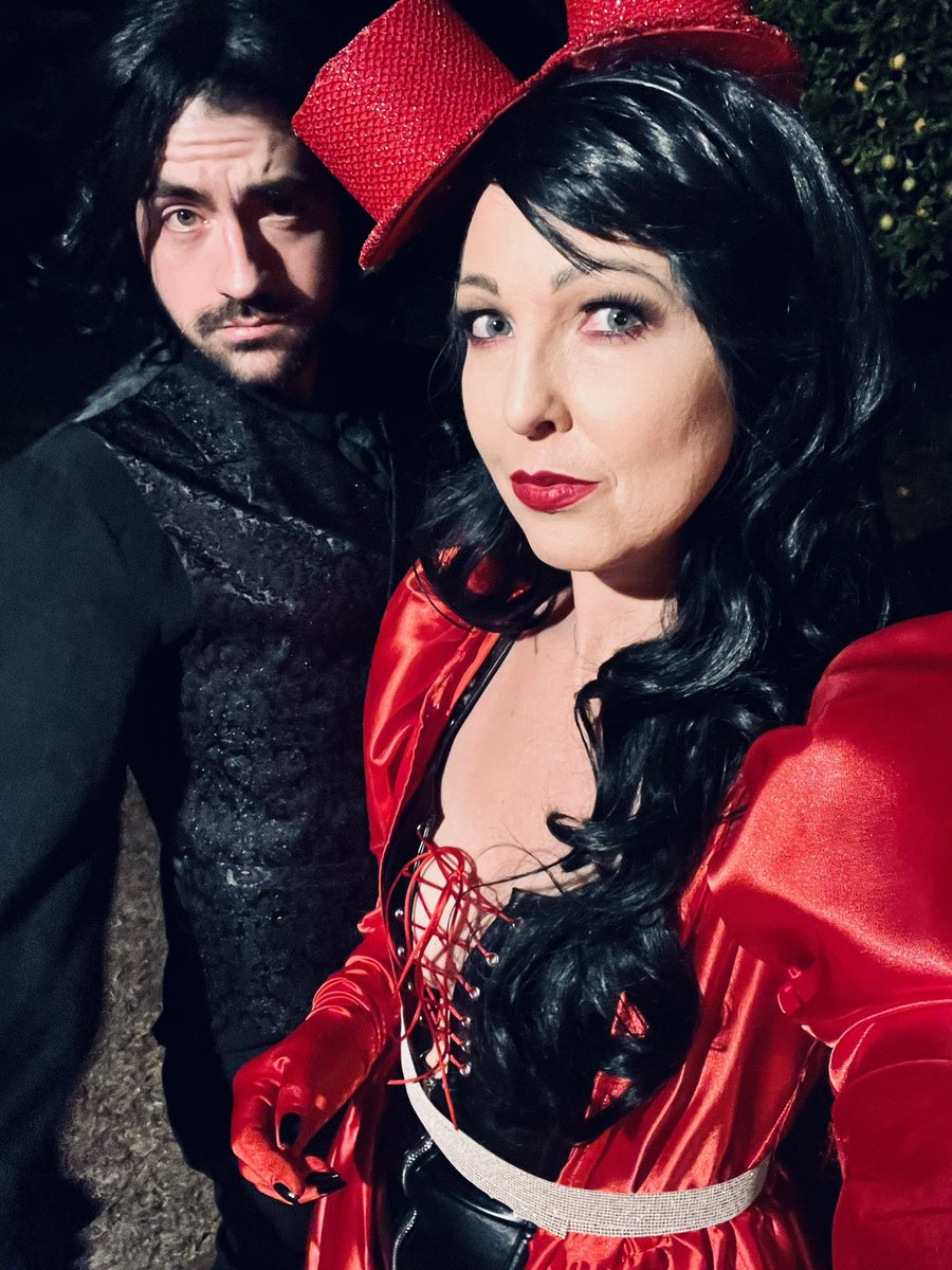 Every year I’m outclassed and this year is no different. She’s a resplendent Nadja and I’m a sort of OK Laszlo from What We Do in the Shadows. Happy Halloween y’all!