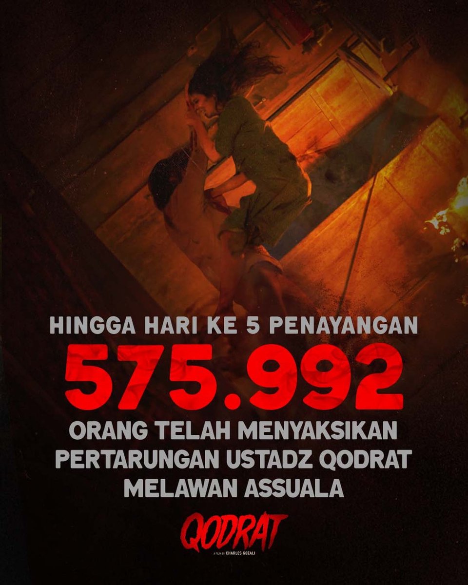 Terima kasih untuk 575.992 orang yang telah menonton film Qodrat di Bioskop.

Ada yang nonton lebih dari 3x? 

#Qodrat