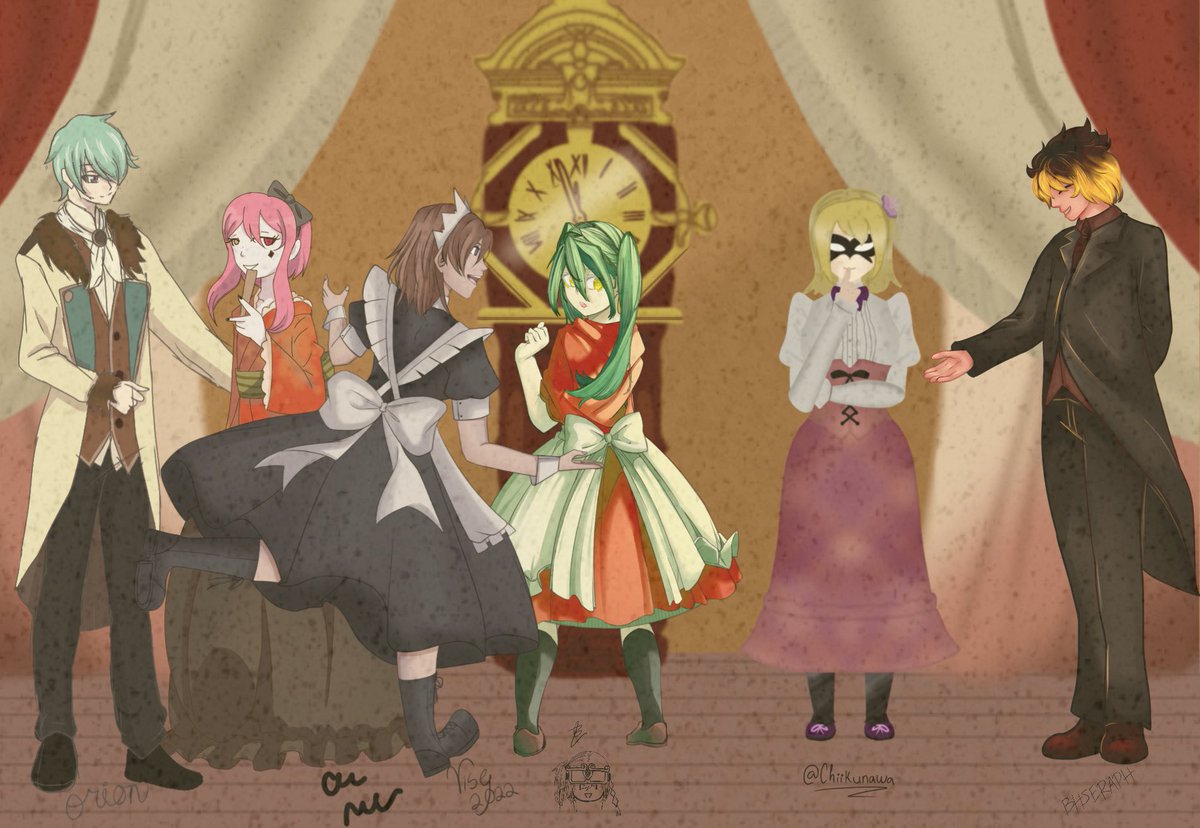 “君が主役の Crazy nighT!!”

happy halloween! i put this opportunity for a halloween collab! 

t/n: len and rin weren’t able to be accomplished in time 

#Halloween #ArtCollab #Art