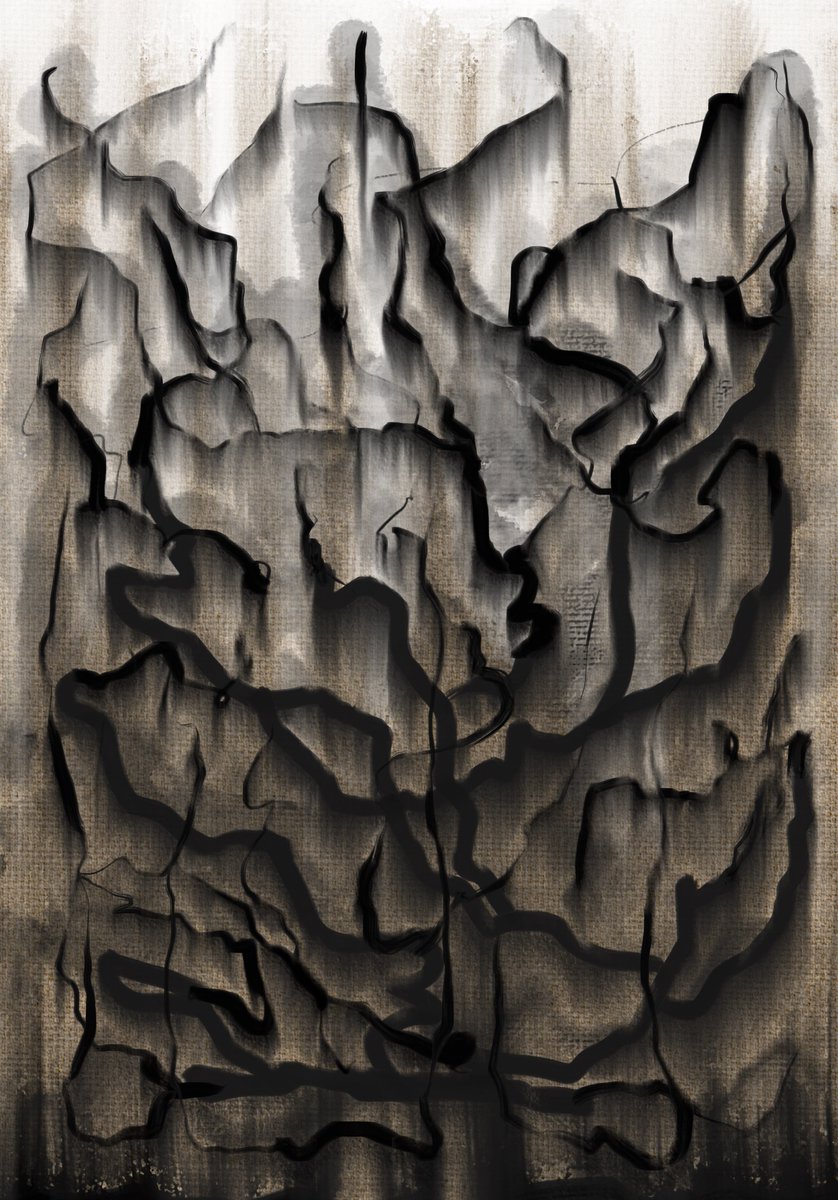 momok_sol's tweet photo. The only editions in the lot, 
‘Fons et origo’. The source and the origins of this whole collection. I'm bringing the background to the center stage. Feel it rise, stand in between the crackling stroke, and soon, you’ll find peace. https://t.co/dlePDXC4Lx