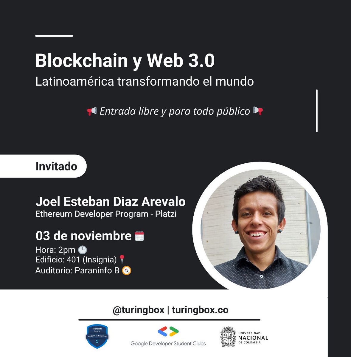 JoelEsDar's tweet image. 💙Nuestro sueño es una Latinoamérica potencia en tecnología y un mundo descentralizado✨🌎
Los sueños se cumplen🥹, pero como dicen mucho por aquí: esto solo acaba de empezar🔥🚀
Super invitadisimos todos a esta charla🥳
#ethdevprogram #platzi #web3 #blockchain