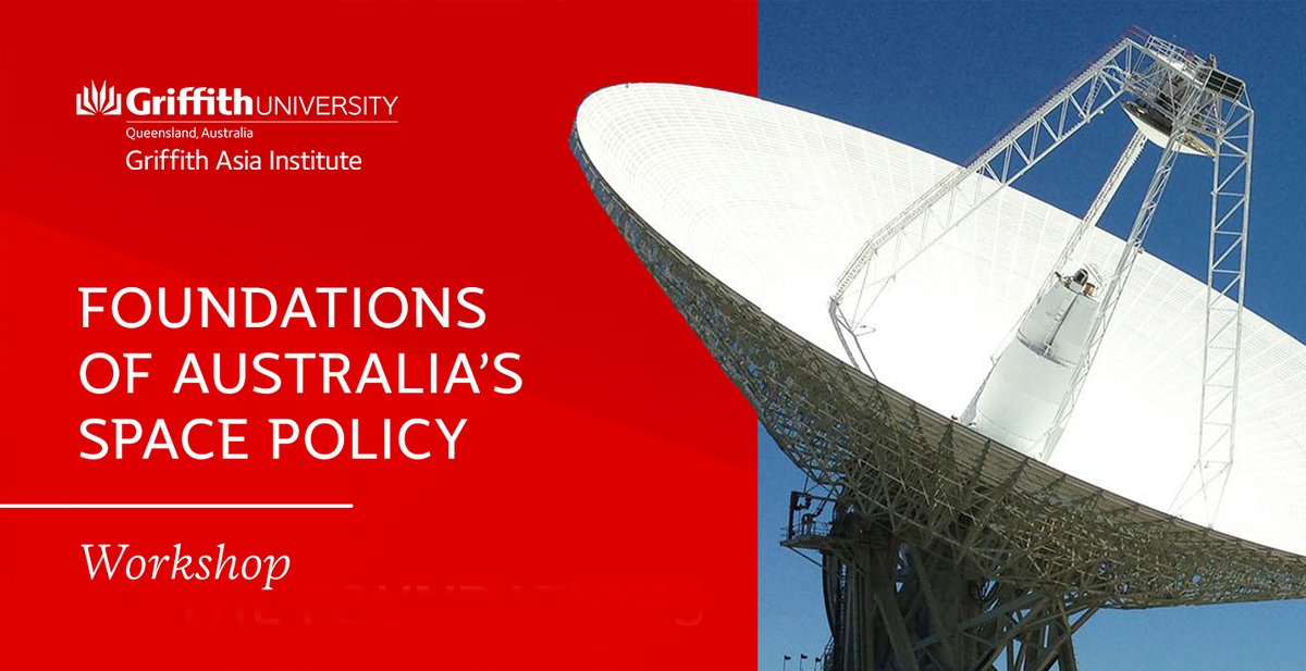 📢 LAST CHANCE TO REGISTER for 'Foundations of Australia's space policy' workshop where space experts explore challenges and opportunities in Australia's space approach. 📅 Thursday 10 November 🕧9:00am-4:30pm Register now: 👉 ow.ly/bv5p50L6qSw @GriffithBiz @GAIGriffith