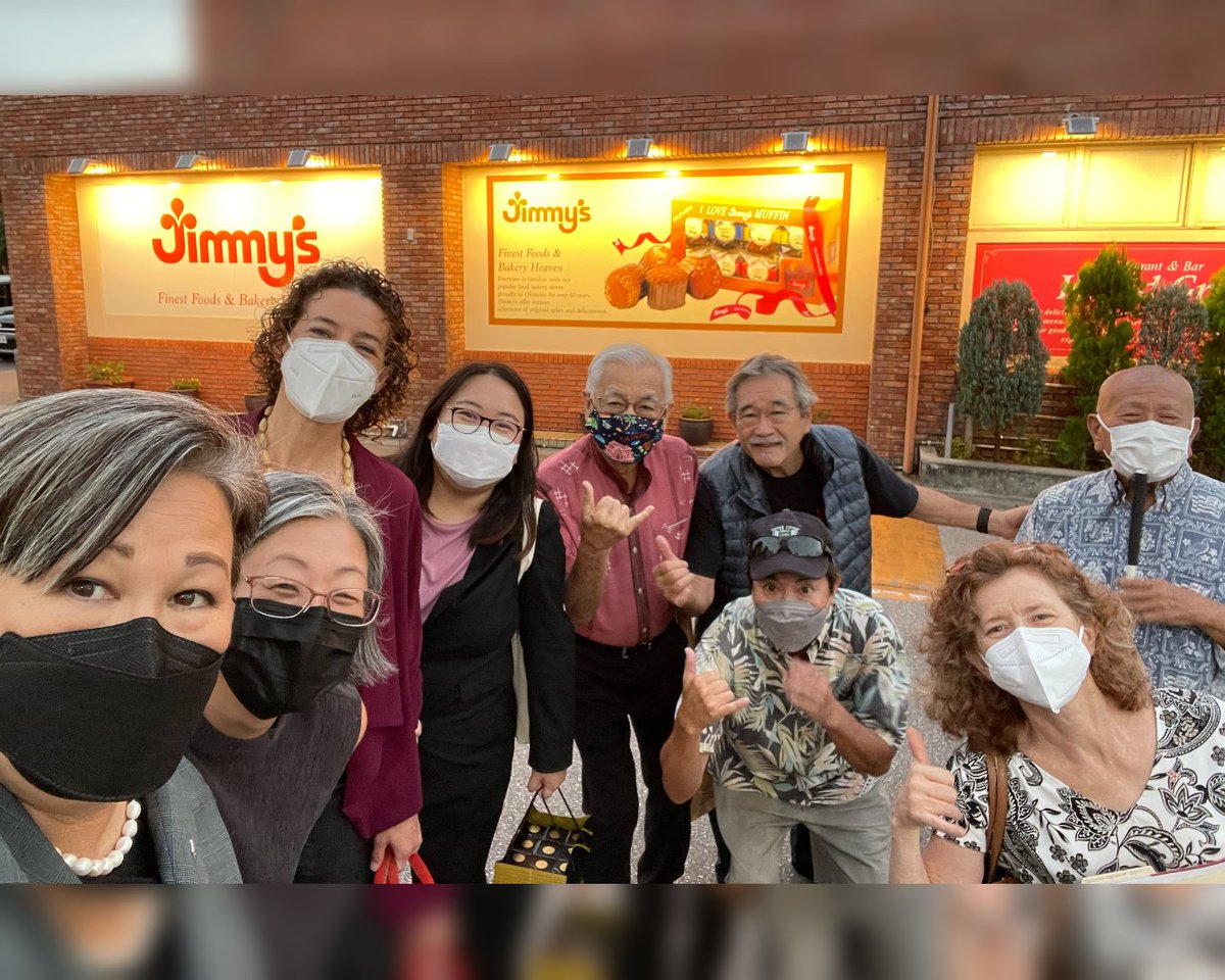 EastWestCenter's tweet photo. EWC staff & alumni from Okinawa participated in the 7th World #Uchinanchu Festival @wuf_2022.
Since 1960, Okinawan students have participated in EWC Graduate & short-term programs.
#EWCAlumni also gathered at Jimmy’s restaurant in Naha to share meaningful stories from all eras. https://t.co/e5LC1TFYkF