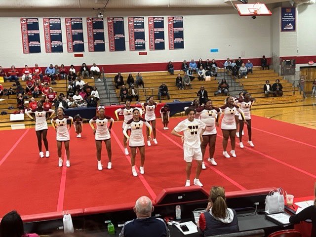 WarwickRaiders's tweet photo. For the first time since the pandemic, our very own WHS Cheerleaders competed in the Region 4A Competition Cheerleading Championship! Way to shoot for the stars in ALL that you do ladies! 💛❤️ #CopelandCrew #WHSPR #Cheer https://t.co/o4YyneIpQ3