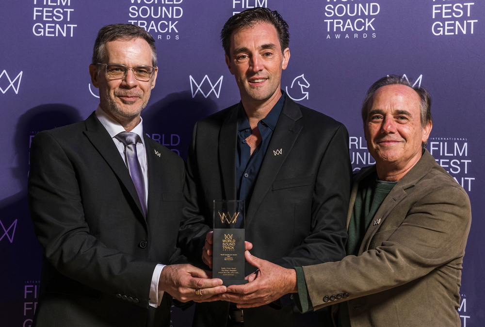 composerjoe's tweet image. Not long been back in the US but so very proud of this moment. Thank you to everyone who backed our music that resulted in this award. Truly one of the greatest festival experiences. Thanks for immaculate organizing from #FilmFestGent and in particular the #wsawards