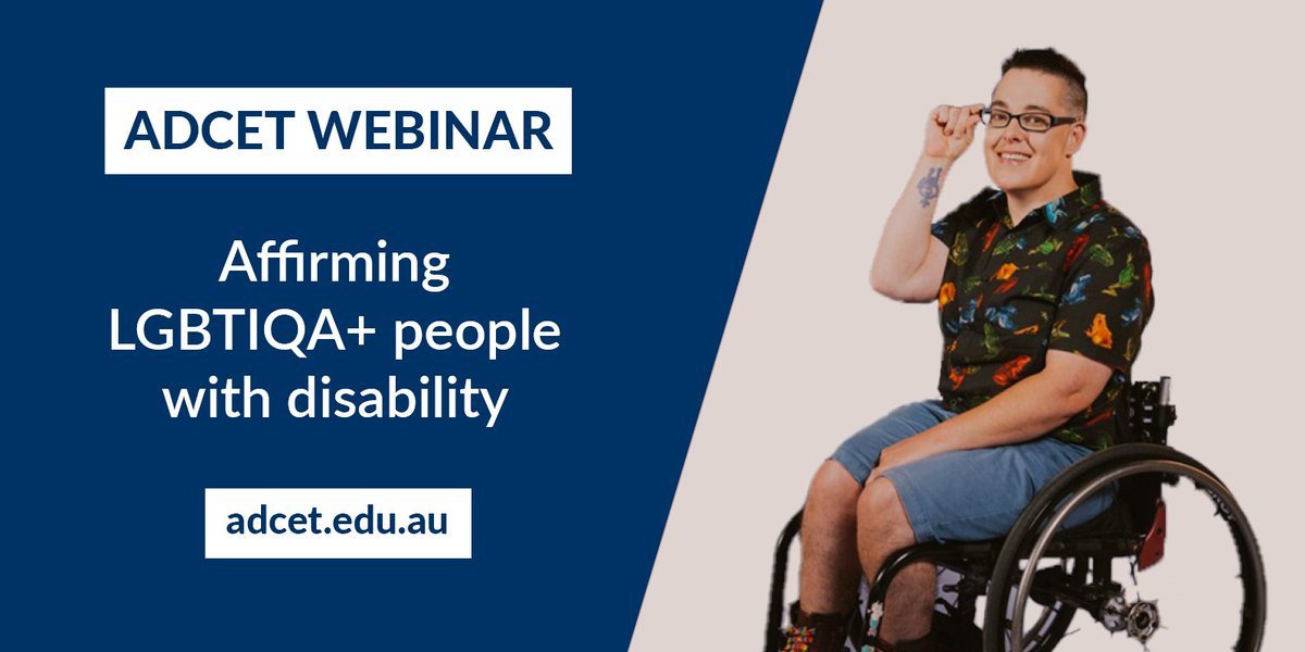 adcet_edu_au's tweet image. Guest presenter @jaxjackibrown is an inspiring speaker and champion for  #LGBTIQA+ people with disability. 

Don't miss the opportunity to engage with Jax on essential issues for LGBTIQA+ #StudentsWithDisability in tomorrow's ADCET #Webinar: ow.ly/EACP50Lqj2z #LGBTQIA