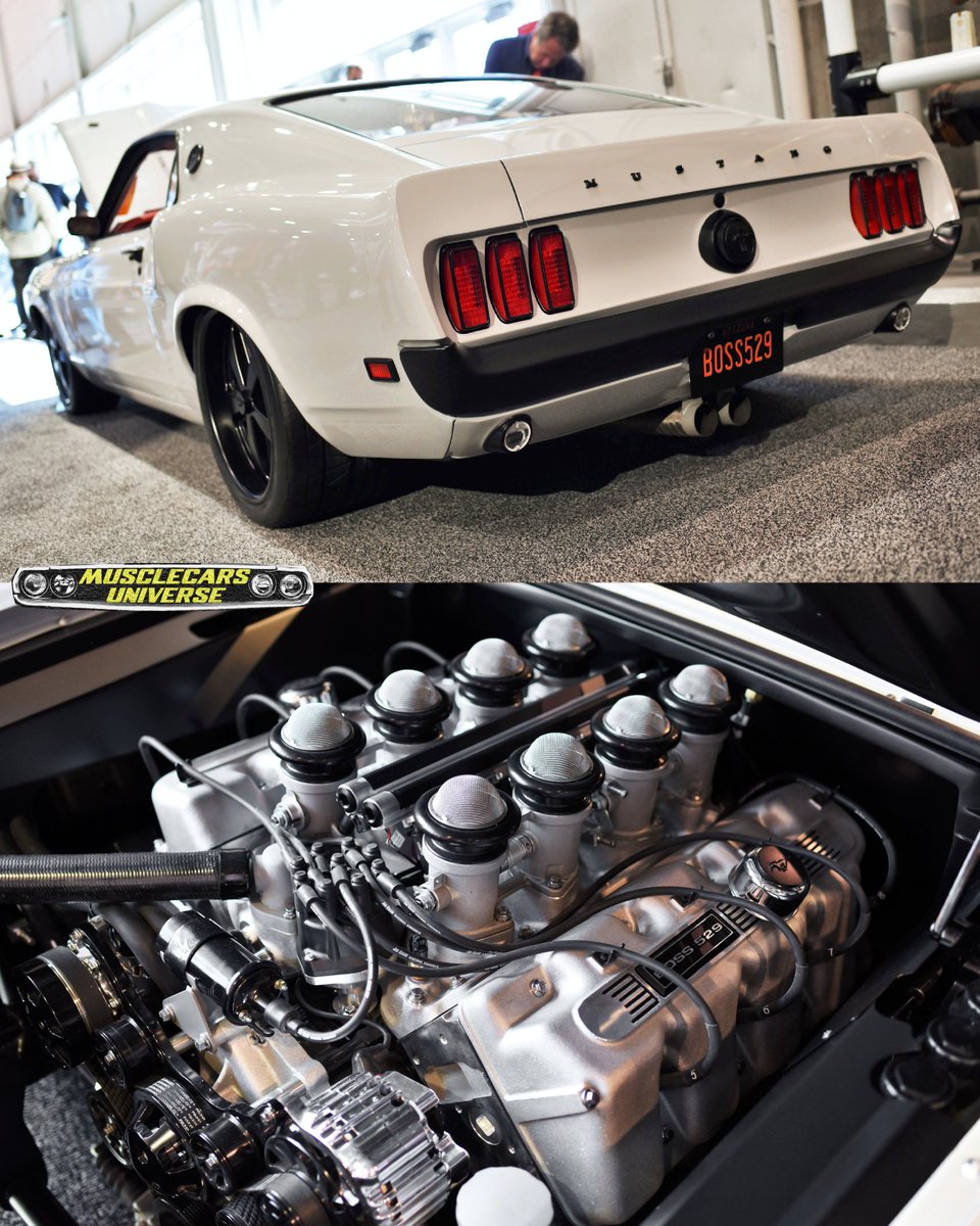 MusclecarsU's tweet photo. Magnificent '69 Fatsback with a 529ci Big Block Ford!! 😈 #sema #semashow #sema2022 #fordmustang #fastback #69fastback #musclecar #showcar https://t.co/LhN86PKxH4