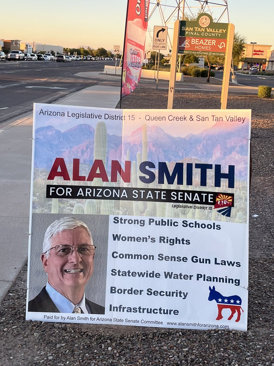 When there was no candidate running against Jake Hoffman for State Senate in LD15, I tried to talk others into running against him, but failed. If not me, who. Thank you for your support. Alan Smith