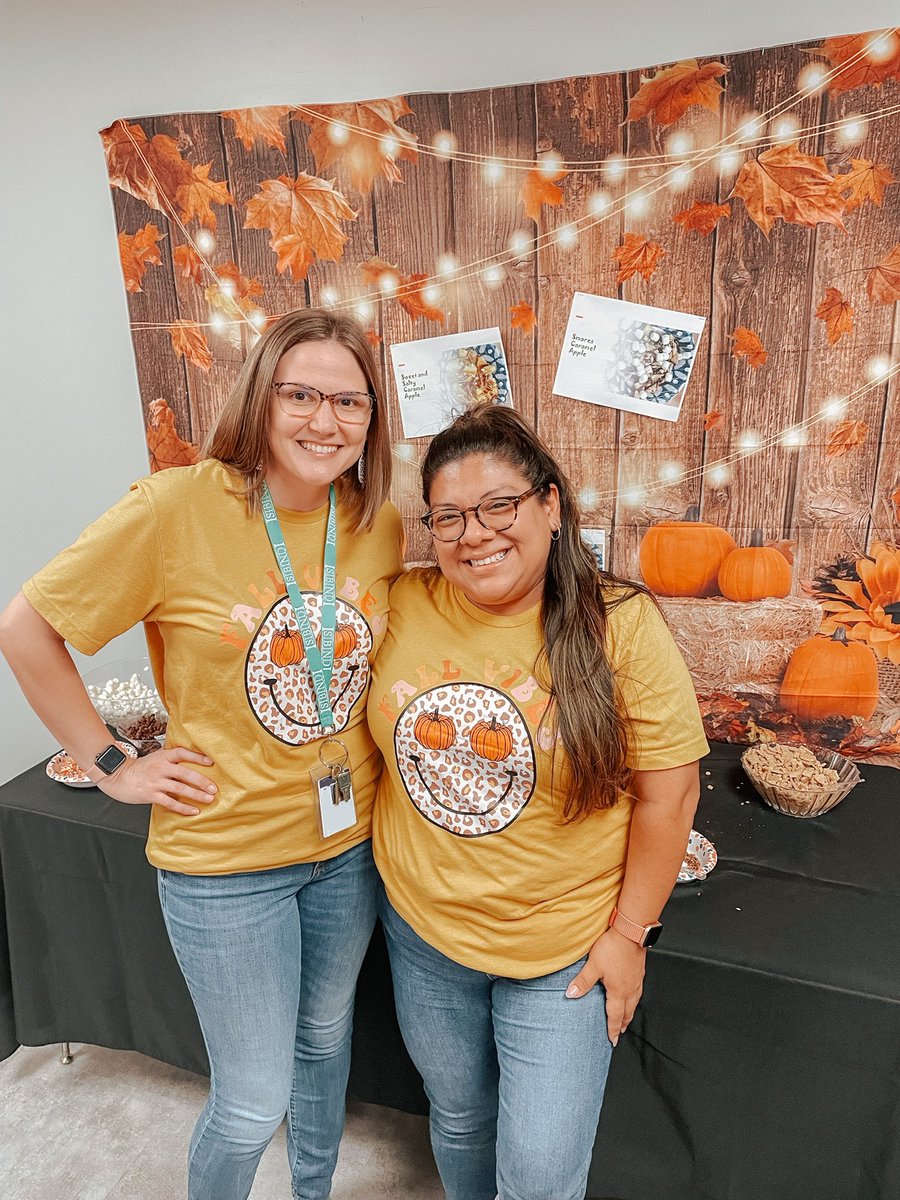 Pumpkin day with the cutest pumpkins in the patch 🎃! Pumpkin-themed activities throughout the day and even had time to snap a picture with the best Math/Science partner and team lead a gal could ask for! #fielderpride <a href="/FielderElem/">Edna Mae Fielder Elementary</a>