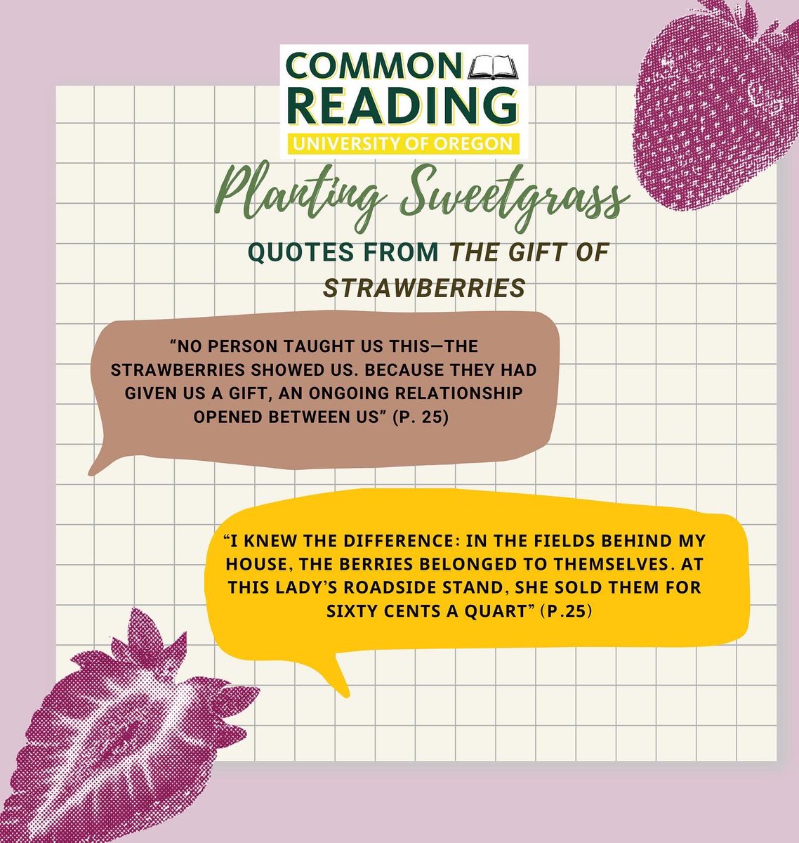 CommonUo's tweet photo. Happy Halloween! I know most of you are feeling burnout since week 6 is already here! Take a little break from assignments and take a look this summary of chapter “the gift of strawberries” 🍓🎁 https://t.co/gJI9fPUCzT