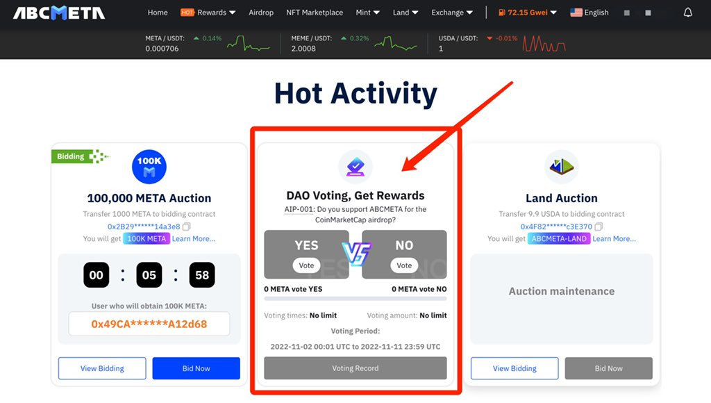 🥳DAO voting has been launched ☺️Create the future together ✅Leave your address. RT & ❤️ ✅Random airdrop 10 PASS (≈ 5000USDT) 📣Airdrop now: airdrop.abcmeta.io #Airdrop #NFT #NFTs #Airdrops #Giveaway #Giveaways #cryptocurrecy #Metaverse #DeFi