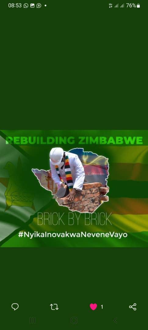 Isn't building Zimbabwe brick by brick leaving no one and no place a good reason to vote Zanu-PF?

#RegisterToVoteZanuPF