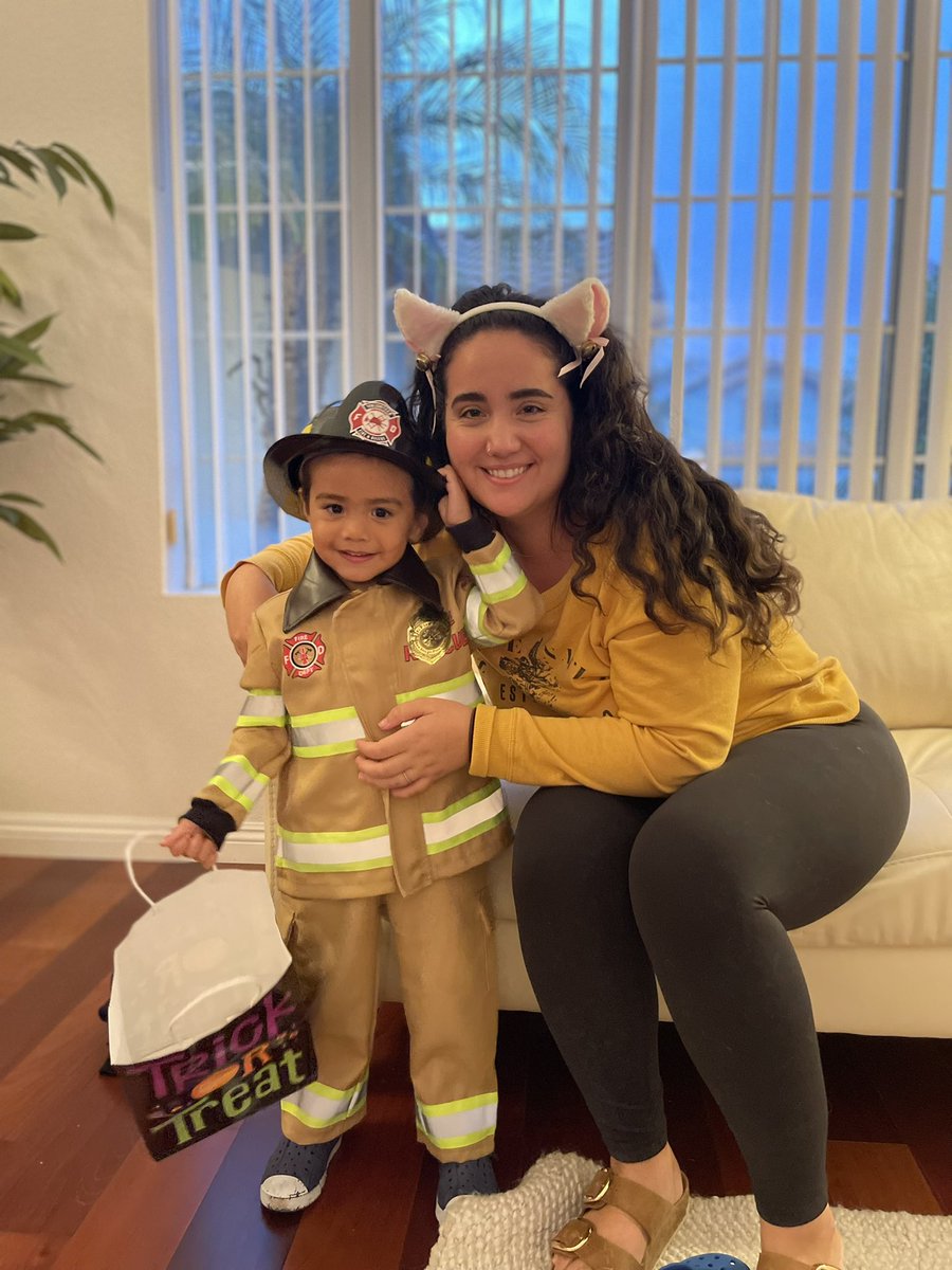Happy Halloween! This firefighter saved a cat from a tree today!