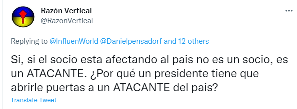 InfluenWorld's tweet photo. @RazonVertical @Danielpensadorf @DonIzquierdo_ @guxtg @yobs @ricardopuentesm @wasgyofx @maruvel1 @FdoOrjuela @omarbula @bivillamizar @DuraDeEliminar @carlosbares @tuprimonv Ud. exige a Petro que ROMPA toda asociación con sus "verdugos". Amigo, Petro solo tiene 4 años para hacer la barbaridad que usted desea...

Ud. sabe que eso sería una locura... "País SIN PODER, no tiene como sostenerse. Y los que lo hagan serán, por supuesto, satanizados" https://t.co/IP5xTB5pAq