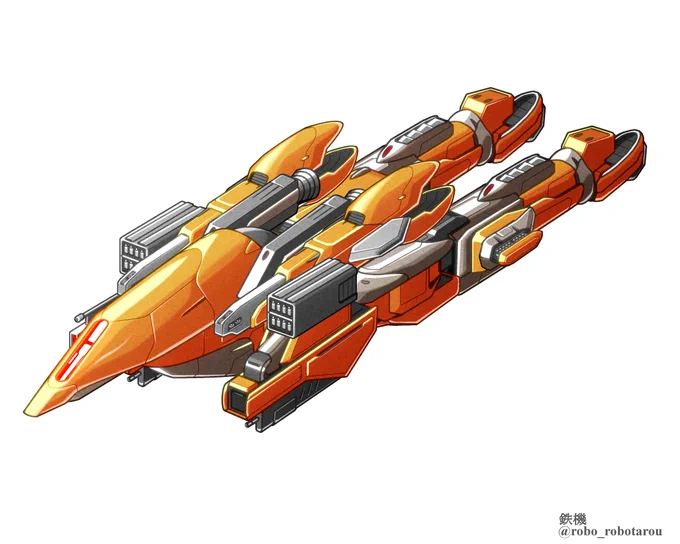それら豊富な武装を組み合わせる事によって、キービジュアルに描かれている2つの仕様が生まれます・ショートレンジ仕様(画面右上)・ロングレンジ仕様(画面左上)もちろん全武装は人型形態/飛行形態でも干渉することなく使用可能です。さらには主翼を排した宙域仕様もある#カクヨム #オリロボ 