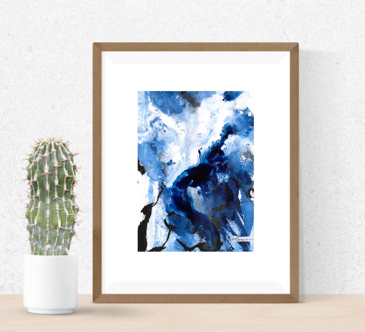 kumebryant's tweet image. #dailyart #abstractpainting #blueabstract