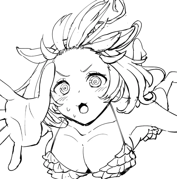ここまで描いて「イヤイヤ今日寒いのになんでこんな絵描いてんの」ってセルフツッコミしてそっと保存してファイルを閉じた昼休み 