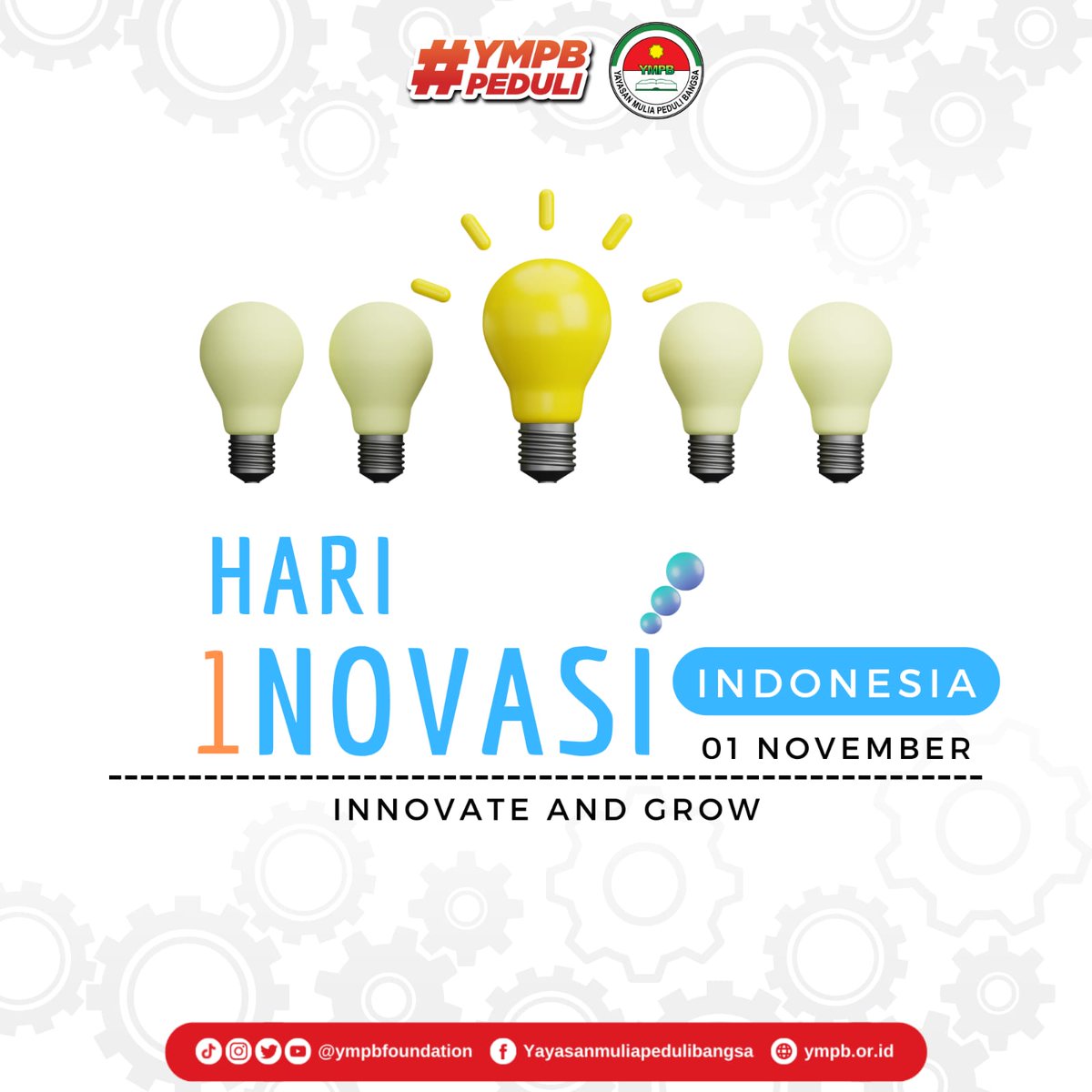 Selamat Hari Inovasi Indonesia 2022, selagi inovasi tidak berhenti maka generasi unggul tidak akan pernah mati #HariInovasi #InovationDay #InovasiIndonesia2022 #HariInovasiIndonesia #YMPBPEDULI
