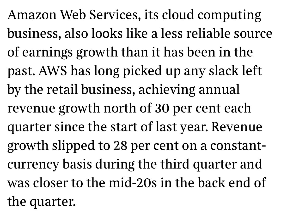 Amazon has always been at the mercy of consumer spending, but now AWS looks less reliable too. More dramatic budget tightening is needed. Today’s Tempus: thetimes.co.uk/article/how-to…