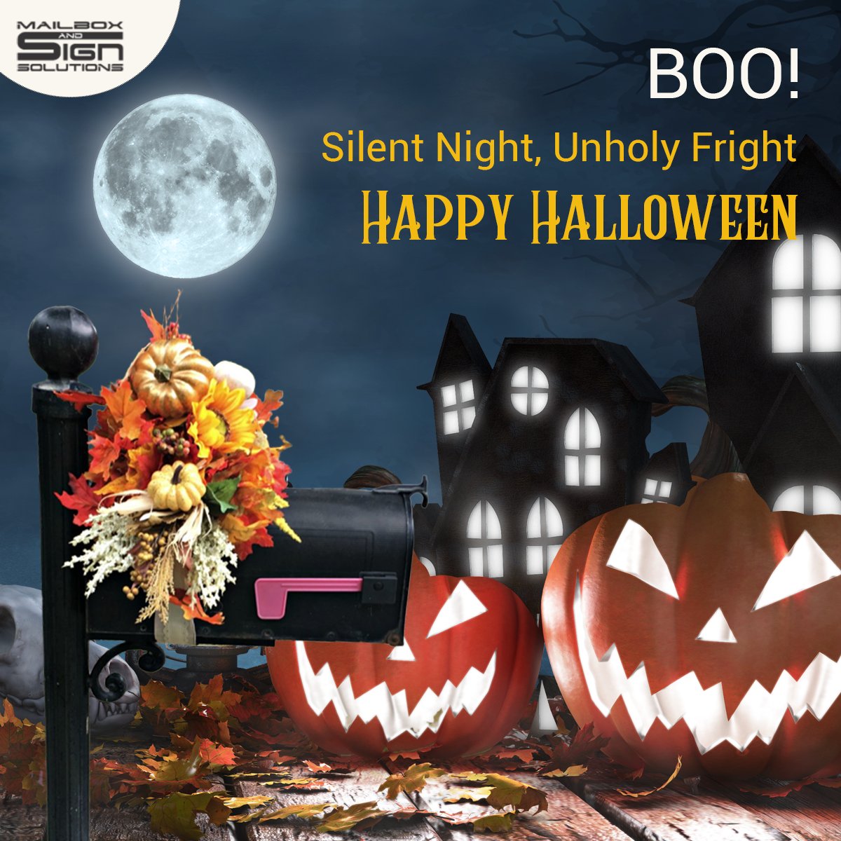 MailBoxSolutio1's tweet photo. It’s the time when they can dress up in costumes and go trick-or-treating. It’s also the time when adults can let loose and have a little fun.
Wishing you a Halloween full of fun-filled spooky time
#halloweendecor #pumpkin #trickortreat #fall #autumn #spooky #halloweeneveryday https://t.co/vtgnPrFfJU
