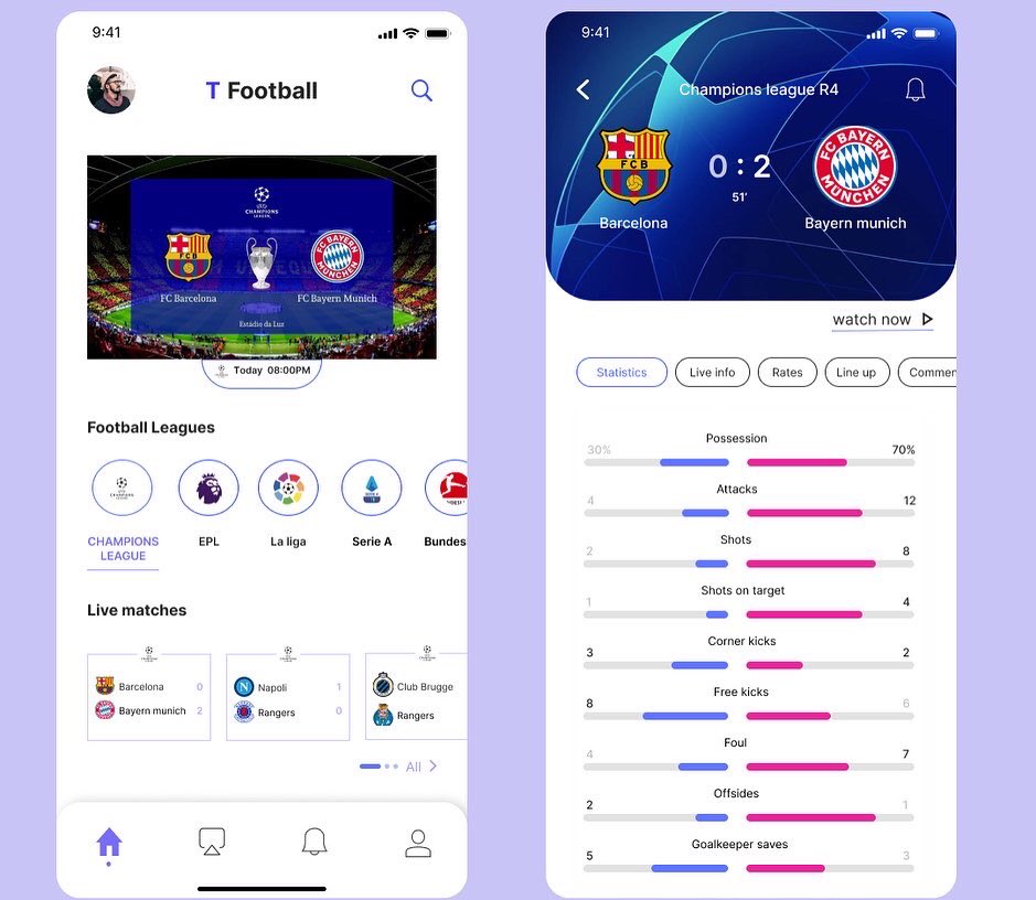 kingtee_007's tweet photo. Hello guys, here’s my latest exploration for a football live stream application…let me know what you think

#dailyui #dailyui50 #graphics #ui #ux #uiux #creativity #userexperiencedesign #userexperience #dailyui100 #uiuxdesigner https://t.co/zRm8wekVXl