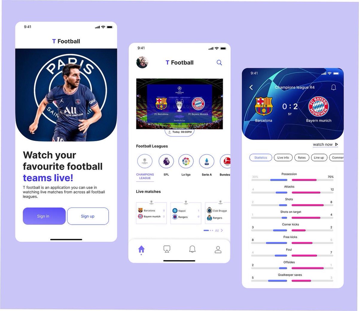 kingtee_007's tweet photo. Hello guys, here’s my latest exploration for a football live stream application…let me know what you think

#dailyui #dailyui50 #graphics #ui #ux #uiux #creativity #userexperiencedesign #userexperience #dailyui100 #uiuxdesigner https://t.co/zRm8wekVXl