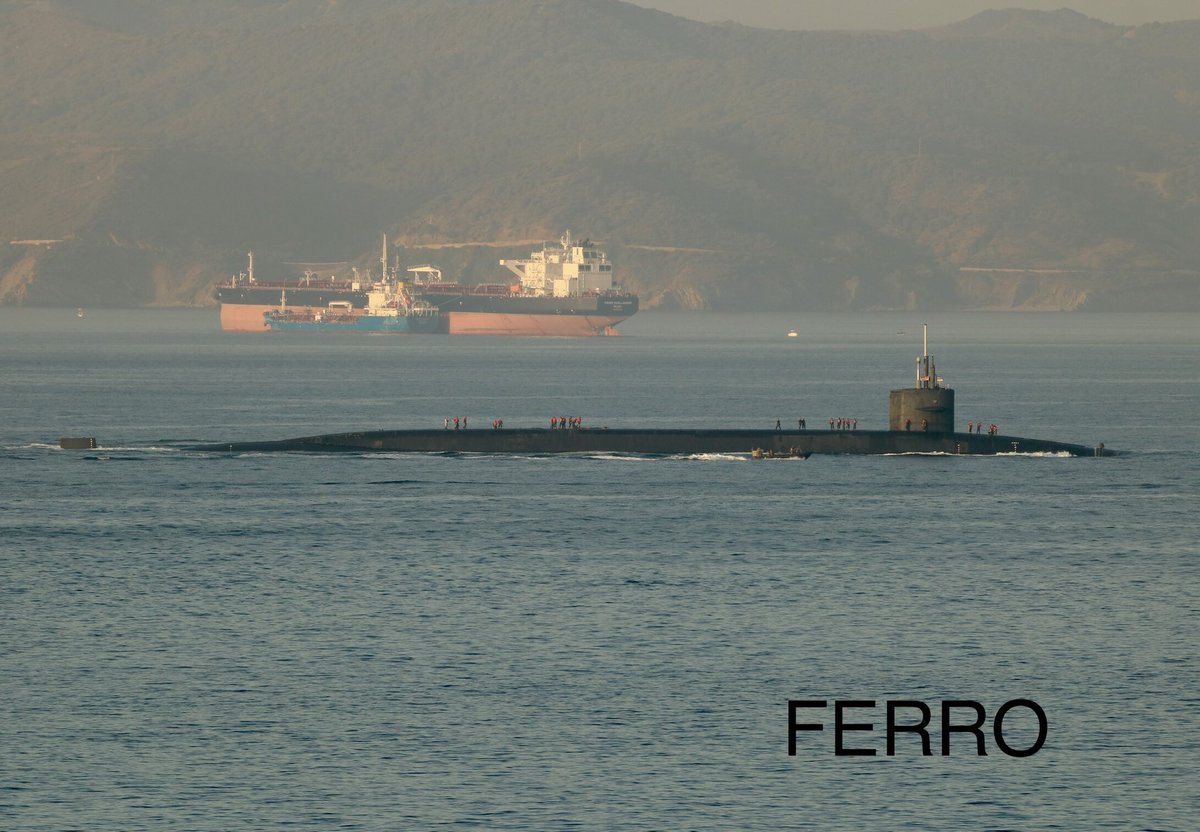 Gibdan1's tweet photo. US NStrogavy Ohio Class SSBN in Gibraltar this morning #shipsinpics #shipping #submarine @air_intel @CovertShores @arleighburke511 @NavyLookout @The_Lookout_N #USNavy https://t.co/4wzDpQBhS5