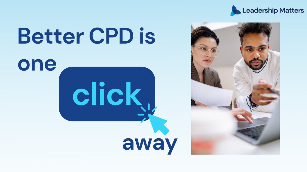 LshipMatters's tweet photo. Improve your school, your team and your own CPD with one subscription to Leadership Matters.
Our online platform makes it easy, affordable and accessible to work on your CPD in a way that suits you.
Learn more: https://t.co/YZ4JEjgrr2
#leadershipmatters #schoolcpd https://t.co/ERs7A916Jk