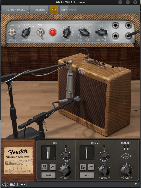 kazuo528's tweet photo. UAD プラグインのFender'55 Tweed Deluxe
なんだかんだ言っていい音だ。
ストラトとの相性ばっちりでお気に入りです。
#FenderTweedDeluxe
#UADPlugIn https://t.co/lcZhpBvFGu