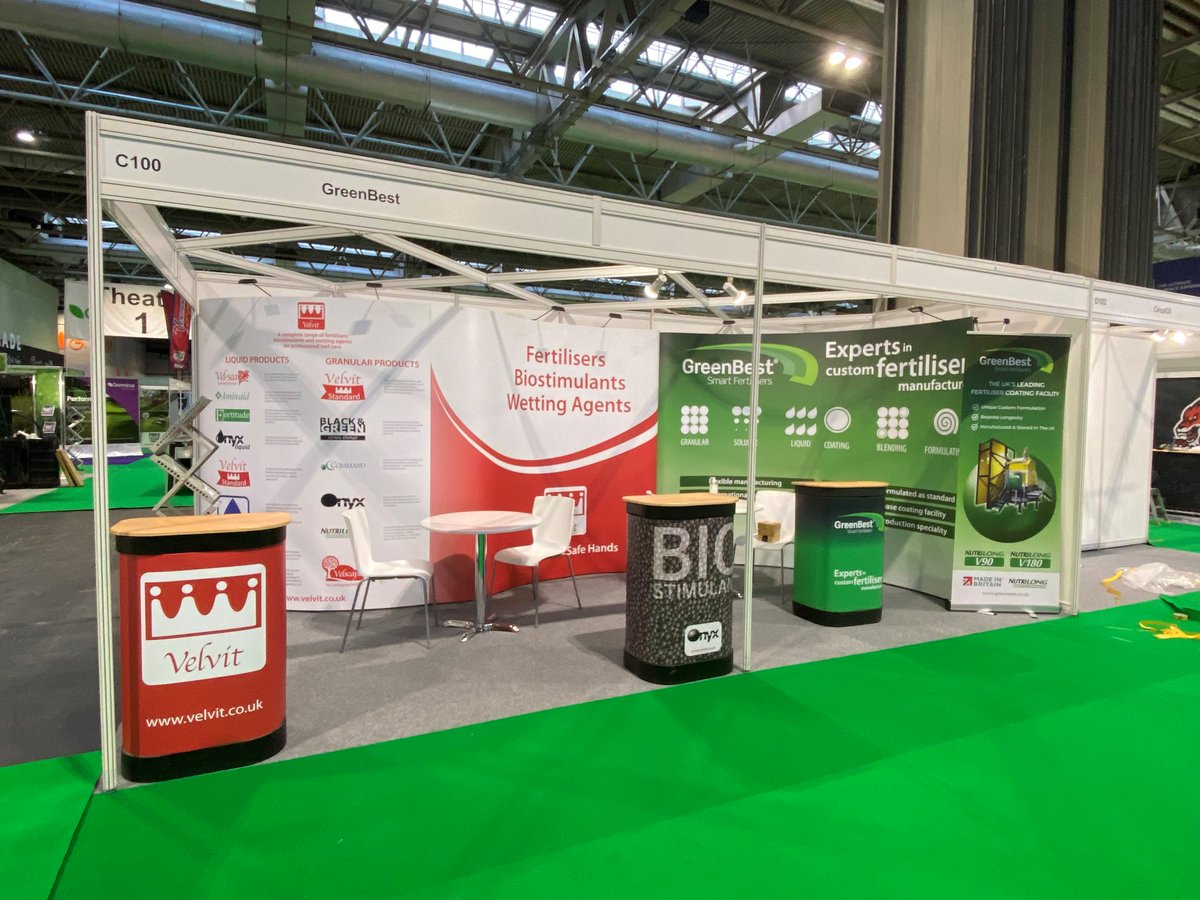 GreenBestLtd's tweet photo. We're all packed & ready to arrive at @thenec for @GMA_SALTEX 2022. You'll find us on our usual stand, C100.
Ask us about our Bespoke Fertiliser services, @Velvit_Products, @SmartLawnFert, @SoilCondition & @florifeed. Grab a free bag cutter, sample stack & brochure.
#SALTEX2022 https://t.co/jk09b1k1v3