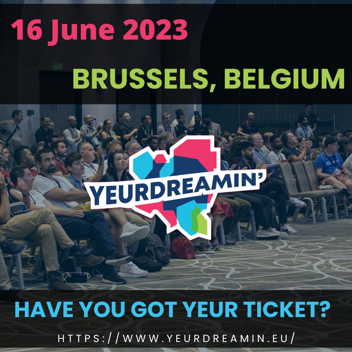 YeurDreamin’ is the Yearly European Trailblazer Community event around the Salesforce Platform, independently organised by the Benelux community.  

Happening 16 Jun '23 Brussels, Belgium
            
Get yeur #YD23 Early Bird ticket before they sell out! yeurdreamin.eu