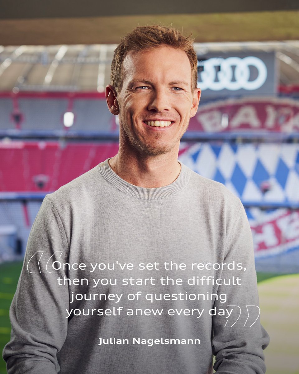 Race to the top. @FCBayern Head Coach, @J_Nagelsmann, is ready to take his team to the next level, stopping at nothing to reach the top. Be inspired by progress: we.audi/inspiring-prog… #Audi #FutureIsAnAttitude #RSQetron #RoadToDakar #AudiDakar