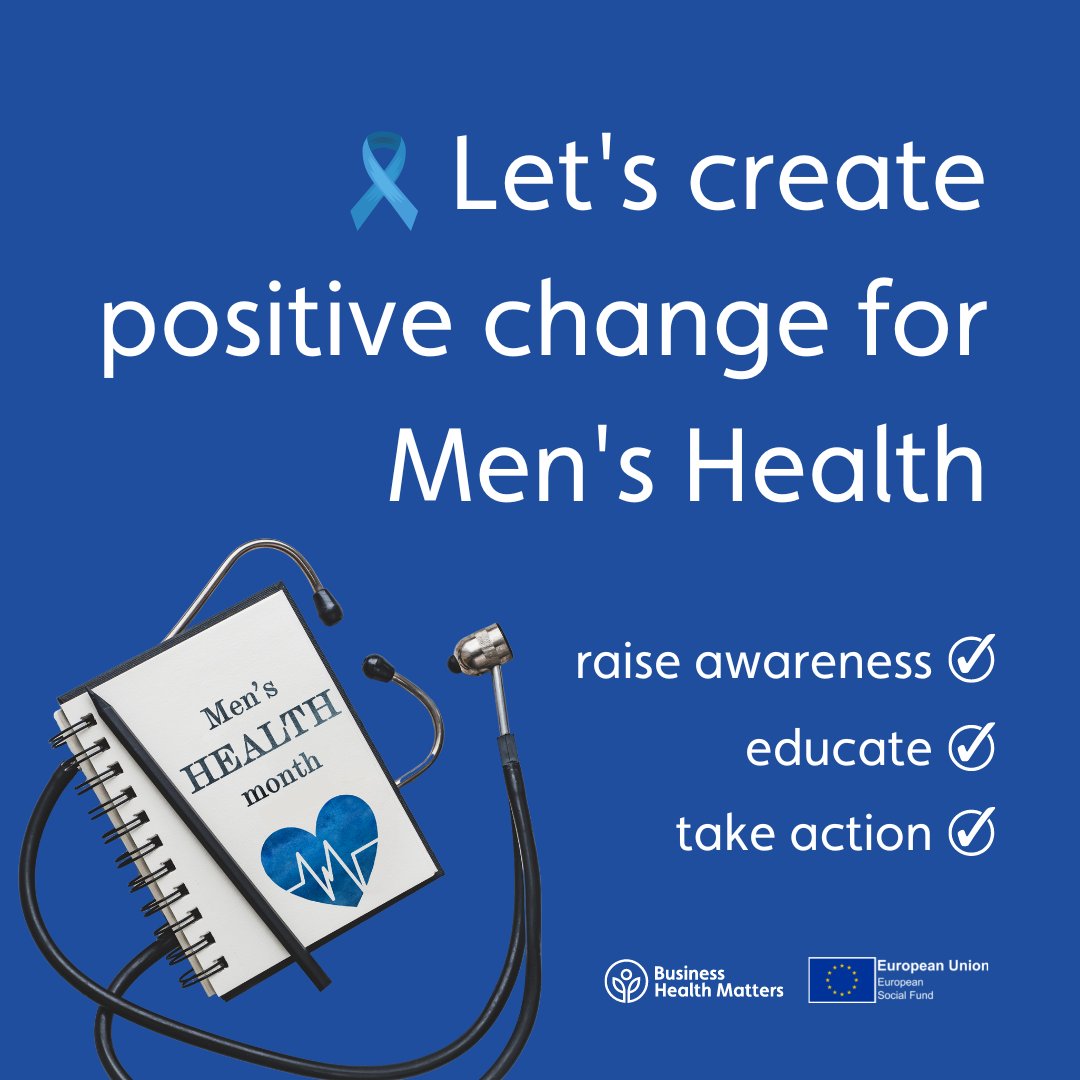 In November, we celebrate men's health and talk about some of the biggest issues: prostate &amp; testicular cancer, mental health and suicide prevention 🎗

Check in with your coworkers this month and educate those around you about the importance of health 👍

#Menshealthawareness