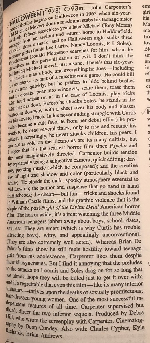 FilmFan1971's tweet photo. This is Peary’s must-read write-up of Halloween (1978). Extremely perceptive on Michael Myers and Carpenter’s direction, with an interesting (and amusing) comparison to De Palma. #TheBigScream https://t.co/D99TSixcuj