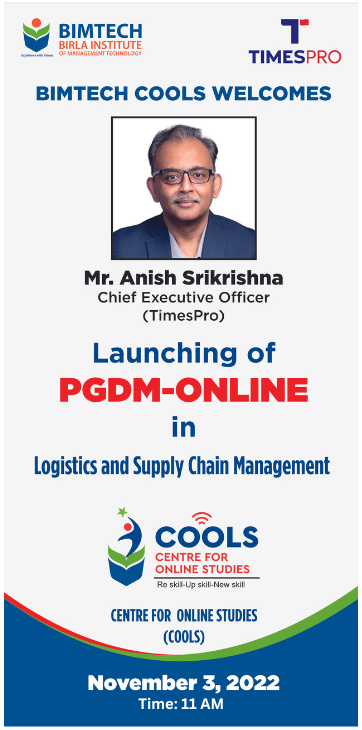 bimtech_cools's tweet photo. Launching of PGDM-(Online) in Logistics and Supply Chain Management !!
Powered by: TIMESPRO
#bimtech #lifeatbimtech #PGDM #pgdmonline #PGDMCourse #PGDMAdmissions #LogisticsandSupplyChainManagement #timespro https://t.co/5iuX3YSFIk