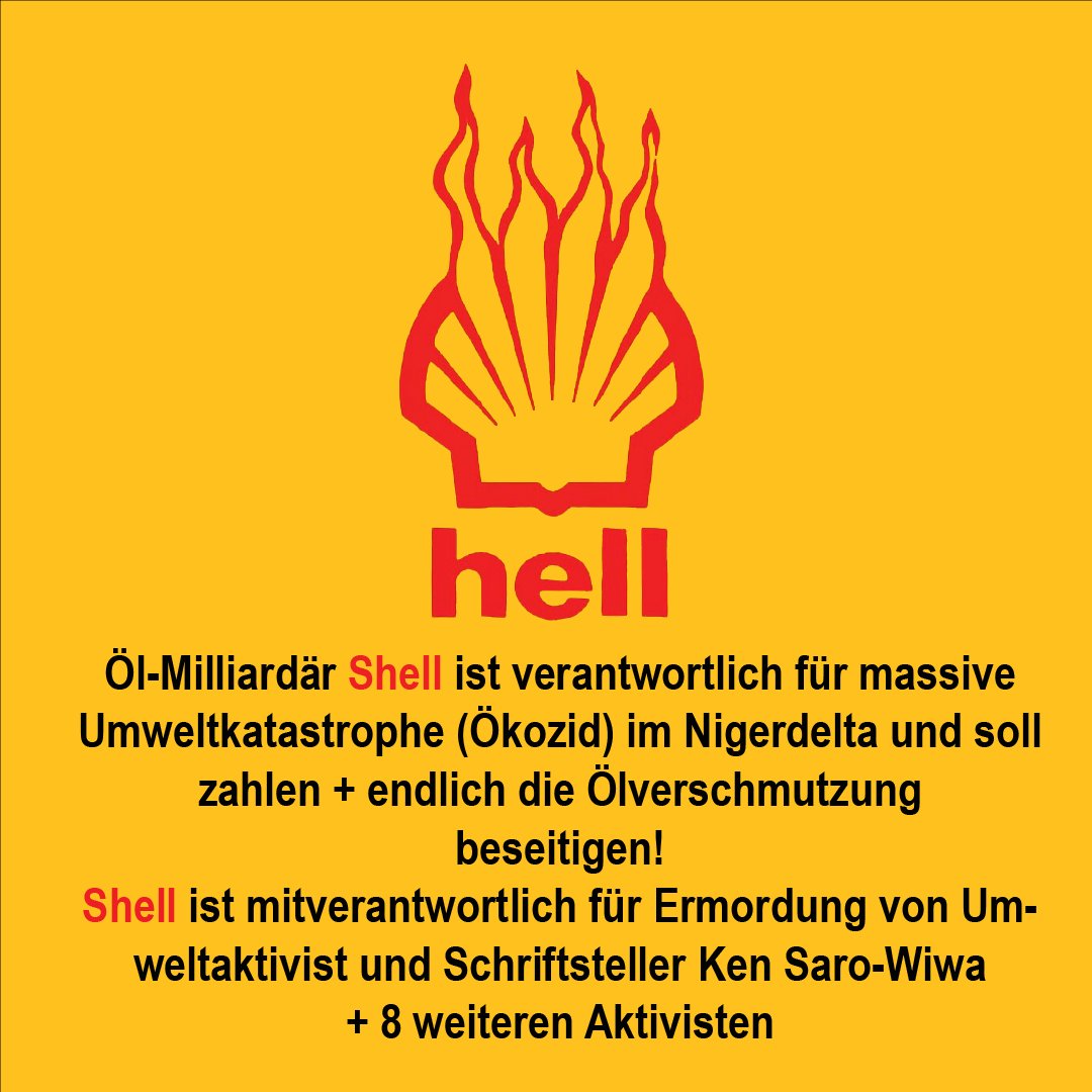 DecolonialFrame's tweet photo. Daher findet das Ken Saro-Wiwa Memorial (8.-10.11.) bundesweit & in der Schweiz statt: Hamburg, Köln, Berlin, Lützerath, München, Bern etc.
No Clean Up, No Justice, No Peace!
✊🏿✌🏿
#Shell_Is_Guilty
#NoToShell
#Shell2Hell
#EndColonialism
#EndFossil
#EcocideLaw
#WeCanNoLongerBreath https://t.co/MiP7SaJJ6q