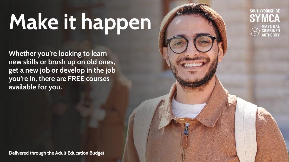 #AchieveYourGoals with a free qualification! Find out more about the education and training providers who are currently delivering courses for those aged 19+ through #SouthYorksMCA at southyorkshire-ca.gov.uk/achieveyourgoa… #SouthYorkshireSkills #ChangeYourFuture