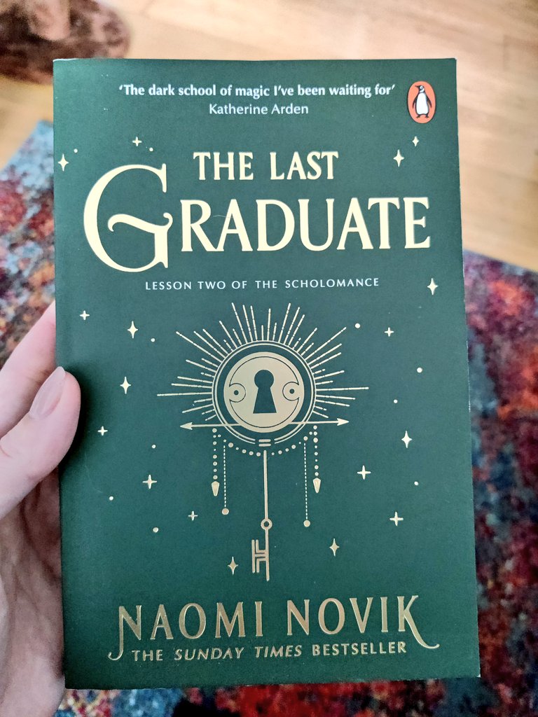 DooleyAva's tweet photo. Finally, The Last Graduate by @naominovik. Love love love. Hook YA fantasy to my veins. The final book in the trilogy, The Golden Enclaves, is en route to me right now, and I can't wait to get stuck into it on my flight on Friday! https://t.co/U2eFP9YKTE