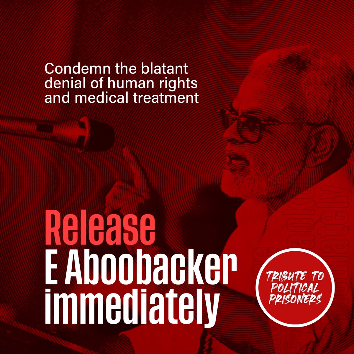 ArshakVs's tweet photo. Condemn the blatant denial of human rights and medical treatment

Release E ABOOBACKER immediately

#WarriorsOfTheRepublic
#FreeAllPoliticalPrisoners https://t.co/prG50SpSio