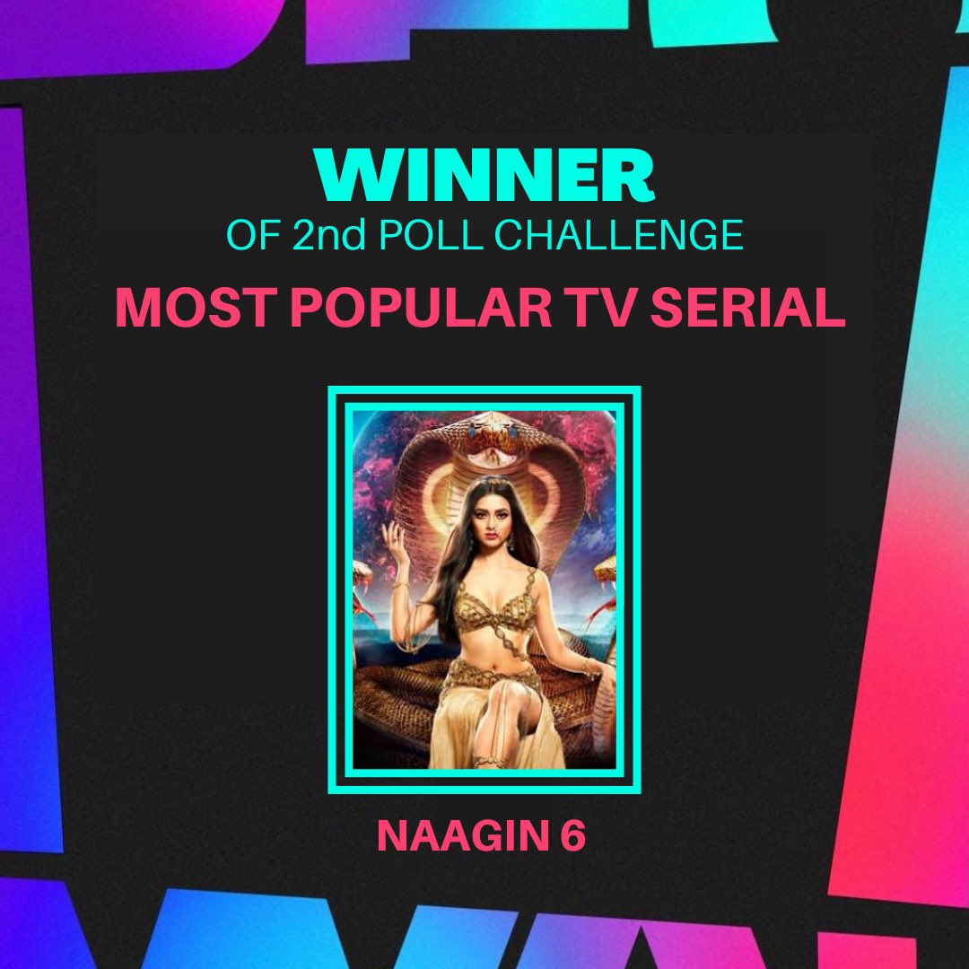 ifta_india's tweet photo. โญ๏ธ Naagin 6 Won 2nd Instagram Poll Challenge - Most Popular TV Serial 2021-22 โญ๏ธ
With this win,Naagin 6 will get 15% Bonus Votes in the final IFTA 2022 Result of the respective Award Category.
IFTA Voting link - https://t.co/OygmzvfSTY
#Naagin6 #naagin_blockbuster #ifta #polbol https://t.co/Knf63QYlDZ