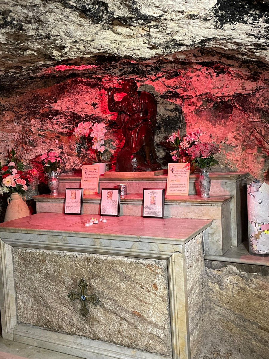 carmelinst's tweet photo. CARMELITE PILGRIMAGE TO HOLY LAND
We arrived on Mt. Carmel at Stella Maris - the mountain where it all began for the Carmelites. Pictures of Elijah's Cave, the Wadi-es-Siah, and the sanctuary of Muhraqa (battle between Elijah and the prophets of Baal. https://t.co/ORsE5QtX0S