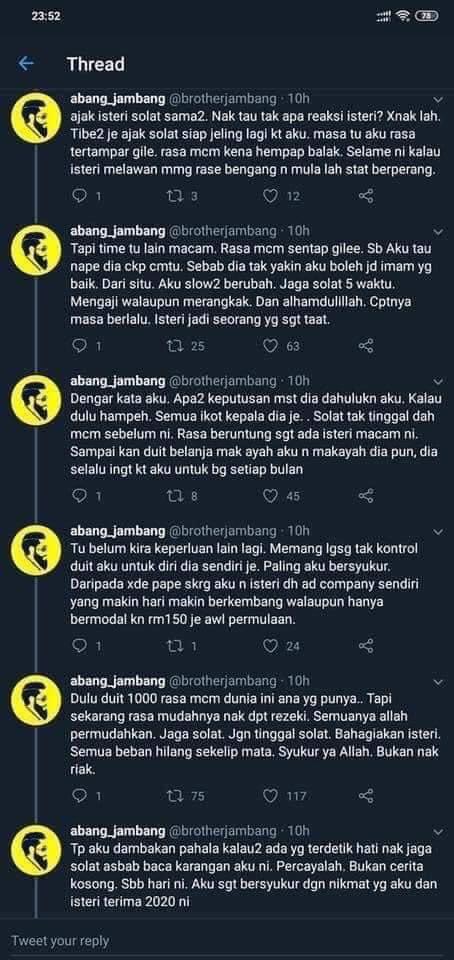 TweetIslamik's tweet photo. Allahu, nk nangiiss baca🥲🥲. Kepada bakal bakal pengantin mohon sangat baca. Lagi2 si suami. Nk kawin mesti ada ilmu, byk ilmu kena ada. Lagi-lagi ilmu agama.
.
.
.
Kredit: Abang Jambang https://t.co/xFYpZDHQBm