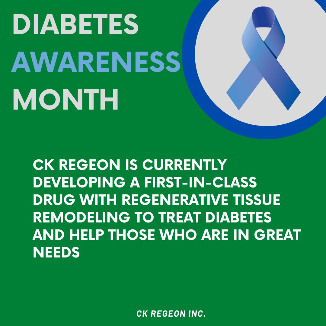 CkRegeon's tweet image. We support Diabetes Awareness Month.

ckregeon.com

#ckregeon #koreanbiotech #diabetes #cxxc5 #Wnt #βcatenin #Dishevelled #obesity #diabetes #diabeticwound #diabeticfootulcer #nash #wntactivation #safeactivationofwnt #wnton #tissue #tissueregeneration #regeneration