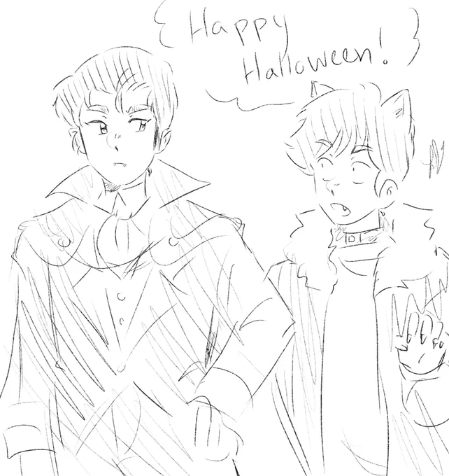 it's late but here's halloween #atamen #uruseiyatsura 