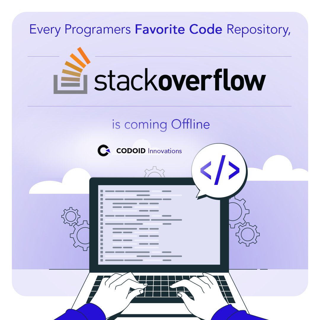 codoid's tweet image. Every Programers Favorite Code Repository, Stack Overflow is coming Offline - @StackOverflow
#codoid #stackoverflow #coderepository #qacompany