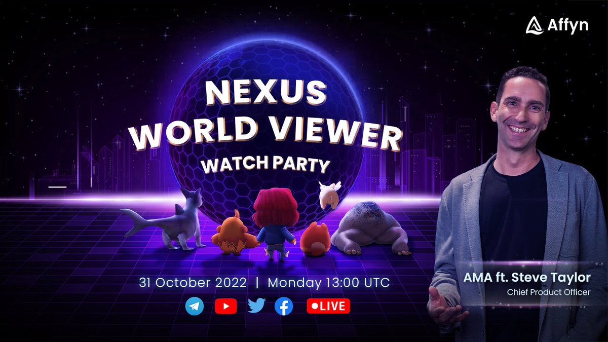 📺 𝗠𝗶𝘀𝘀𝗲𝗱 𝘁𝗵𝗲 𝗪𝗮𝘁𝗰𝗵 𝗣𝗮𝗿𝘁𝘆❓ No sweat, catch up on the full watch party here: youtu.be/C71yniq_r8U Thank you to every passionate Affynian who came to hang out with us! 👊 #NEXUSWorldViewer #NEXUSWorldLandSale #BagYourFYN