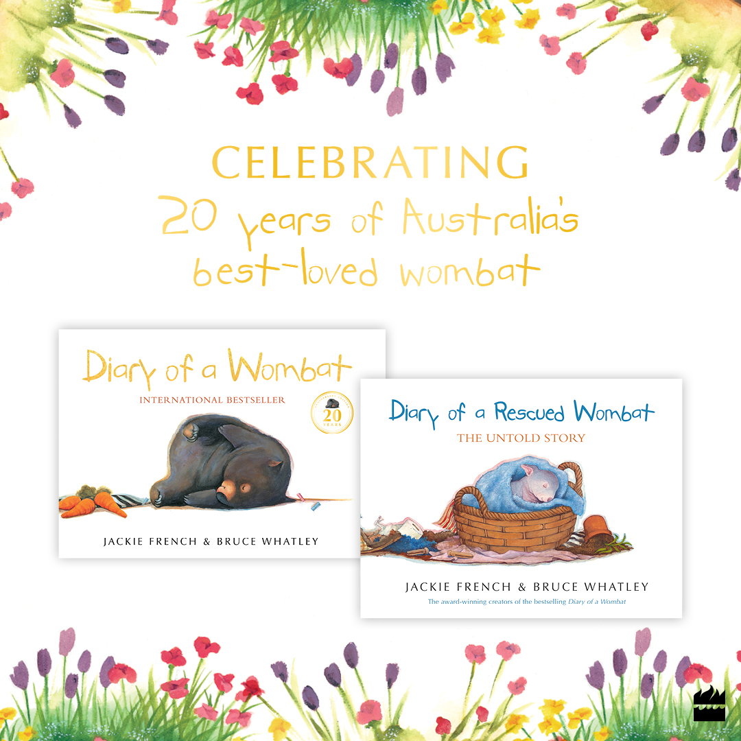 HarperKidsOz's tweet photo. 🌟Celebrating 20 years of Australia's best-loved wombat🌟

Diary of a Wombat 20th Anniversary Edition and Diary of a Rescued Wombat out 3 November.

#DiaryOfAWombat  #JackieFrench #BruceWhatley #DiaryOfARescuedWombat https://t.co/ig6CEyi1KX