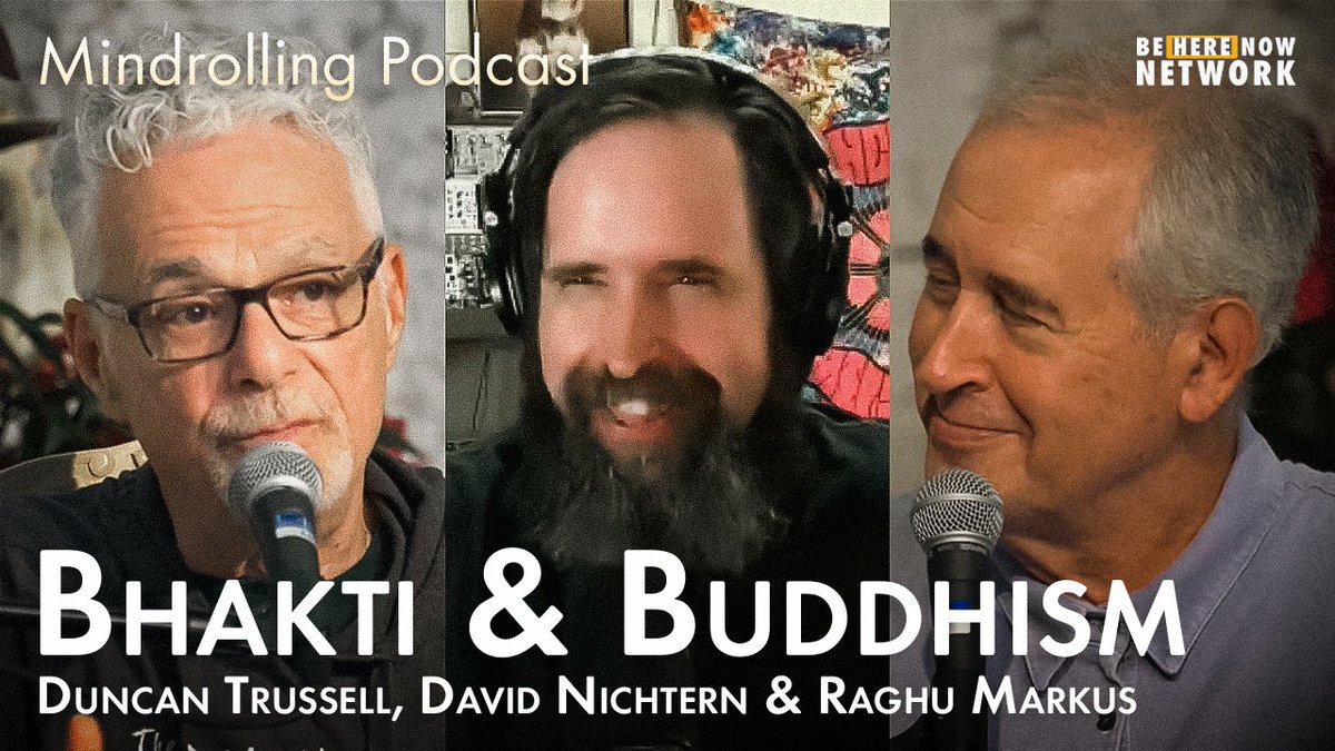 Comedian, <a href="/duncantrussell/">Duncan Trussell</a>, and mindfulness teacher, <a href="/DavidNichtern/">David Nichtern</a>, join Raghu to explore the intersection of Bhakti and Buddhism. beherenownetwork.com/raghu-markus-m… 🎥 youtube.com/watch?v=XWG4zu… Thanks to <a href="/betterhelp/">BetterHelp</a> #sponsored #ad #podcast Go to BetterHelp.com/BeHereNow