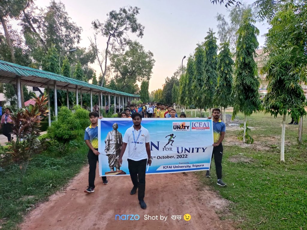 tapaskracharjee's tweet photo. NSS volunteers of ICFAI UNIVERSITY TRIPURA NSS Unit of Tripura take participate in the Unity Run on the occasion of East Riyadh Ekta Diwas-2022.
#nssrdguwahati #NssIndia
#UnityRunWithNSS #unityday @_NSSIndia @nss_rdguwahati https://t.co/YQZrFMY773