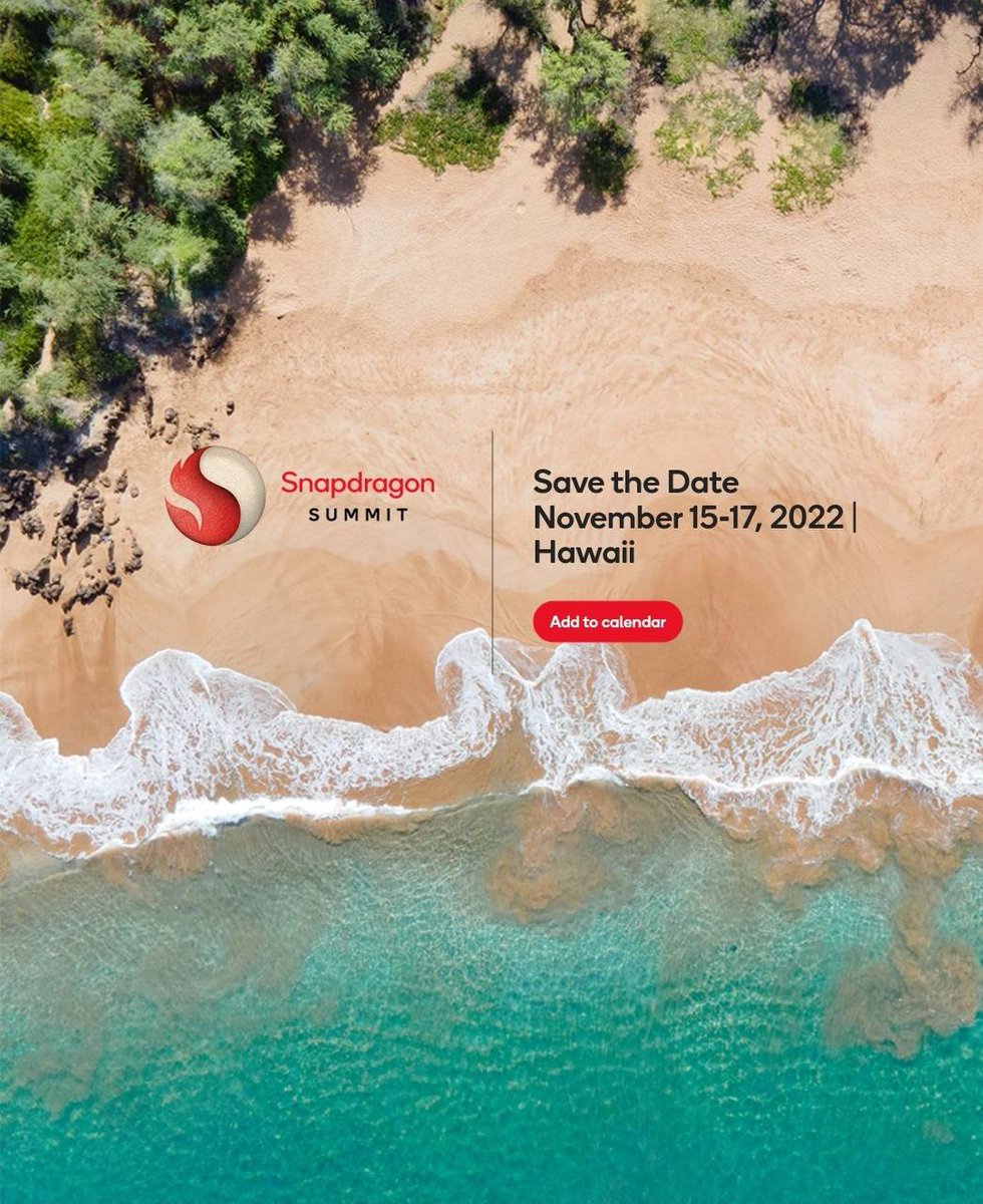 Mhadaidi's tweet photo. حدث كوالكم #Snapdragonsummit في هاواي سيكون من 15-17 نوفمبر للإعلان عن معالج #SnapdragonGen2 https://t.co/2tNZMwISHG